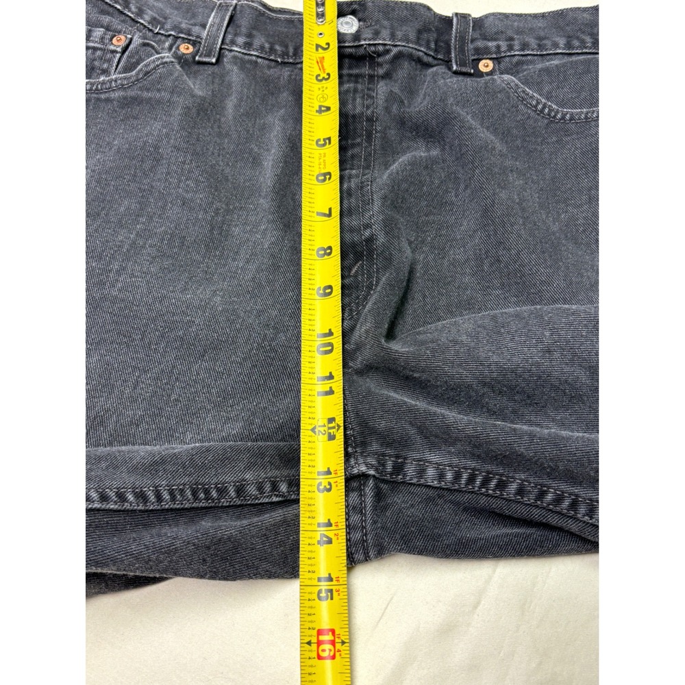 Vintage Levi Strauss 550 Mens Jeans Black Denim Relaxed Fit Size 42x32 July 2000 - Picture 12 of 15